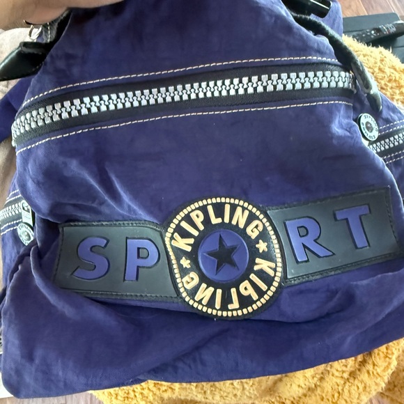 Kipling Sport Backpack in Deep Blue and Gold - Picture 2 of 7